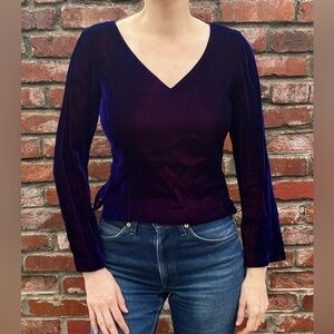 Iridescent velvet blouse